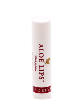 Den populære læbepomade Aloe Lips med Aloe vera, jojobaolie og bivoks, der beskytter læberne og gør dem bløde.